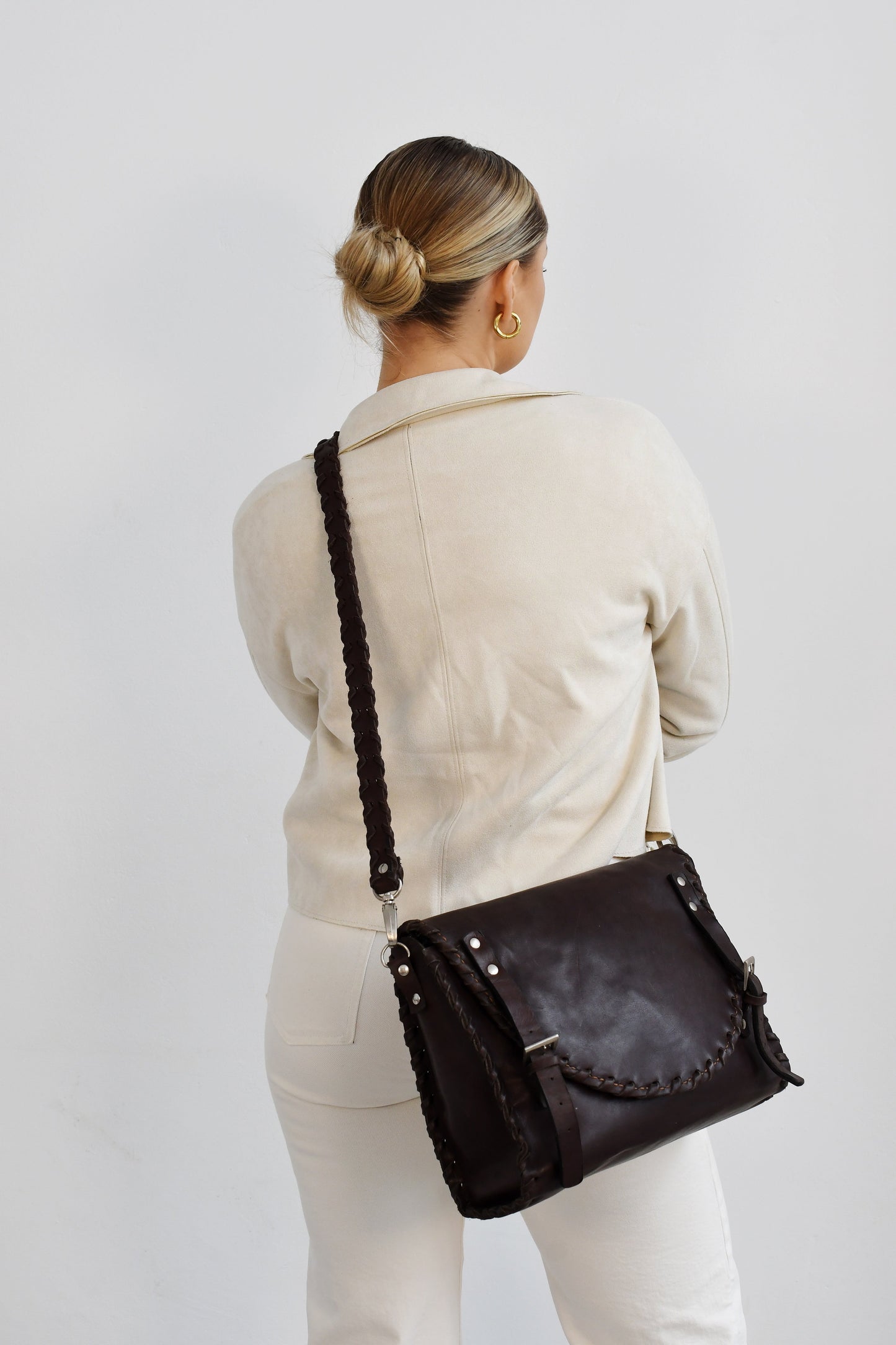 Brown Leather Crossbody Bag