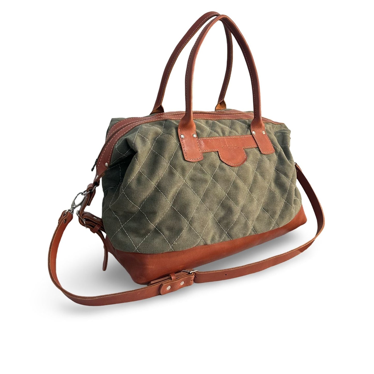 Capri & Leather Overnight Bag