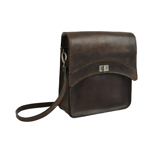 Leather Messenger Bag Small