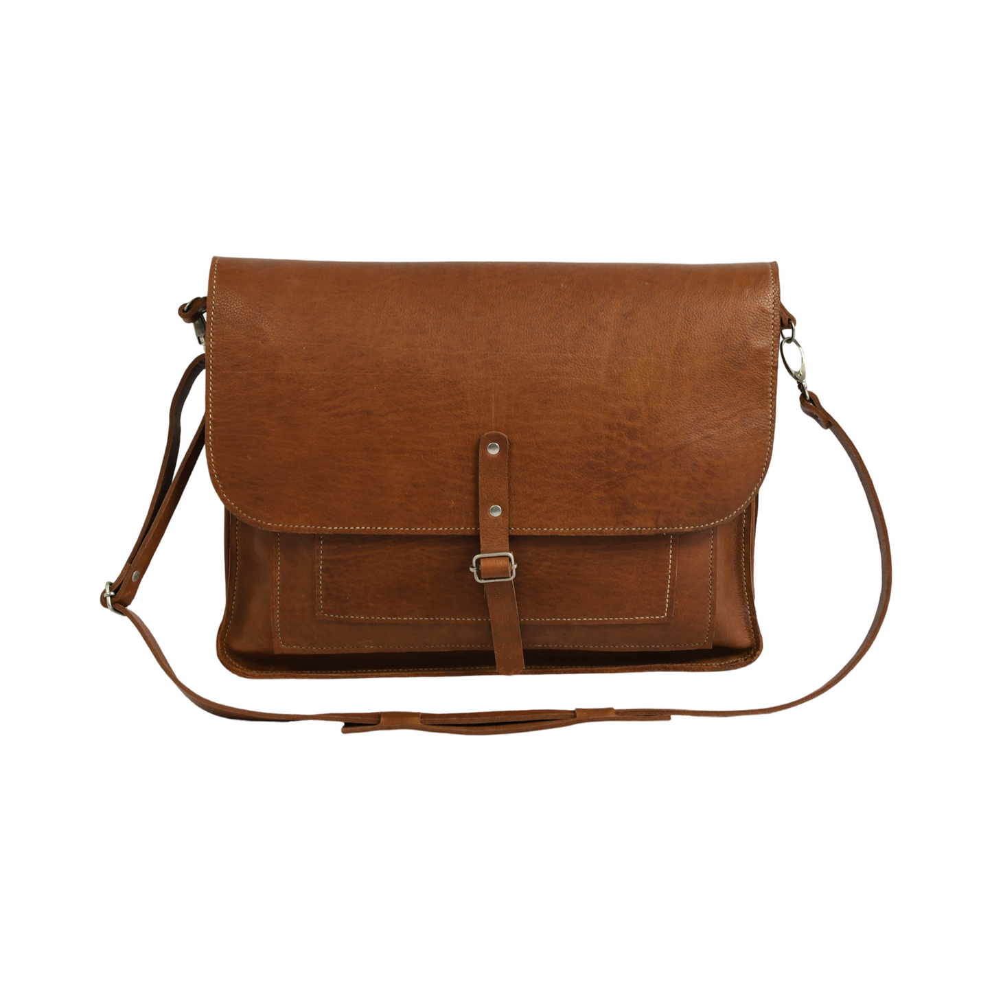 Leather Messenger Bag Large