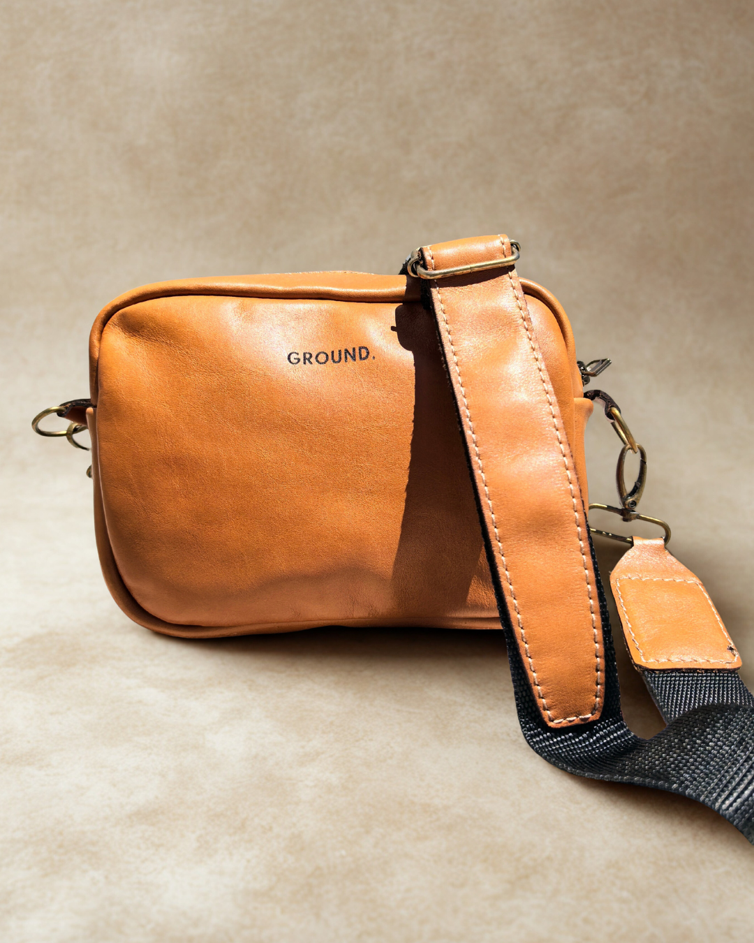 Leather Camera Crossbody Bag