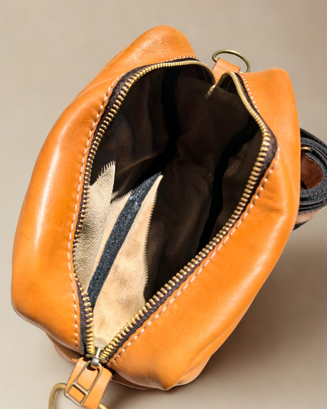 Leather Camera Crossbody Bag