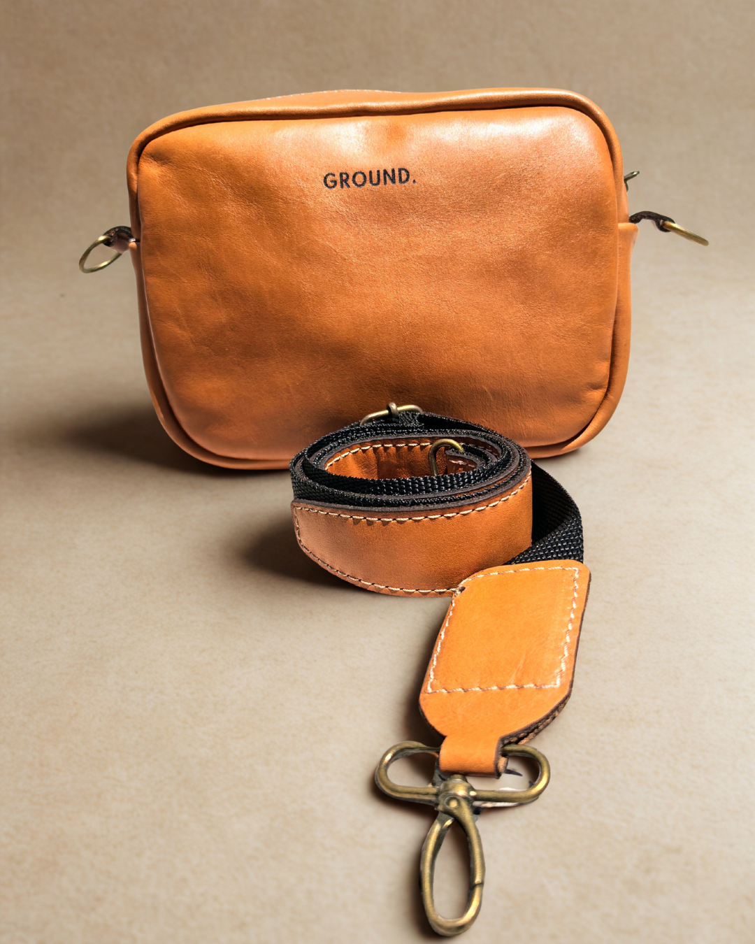 Leather Camera Crossbody Bag