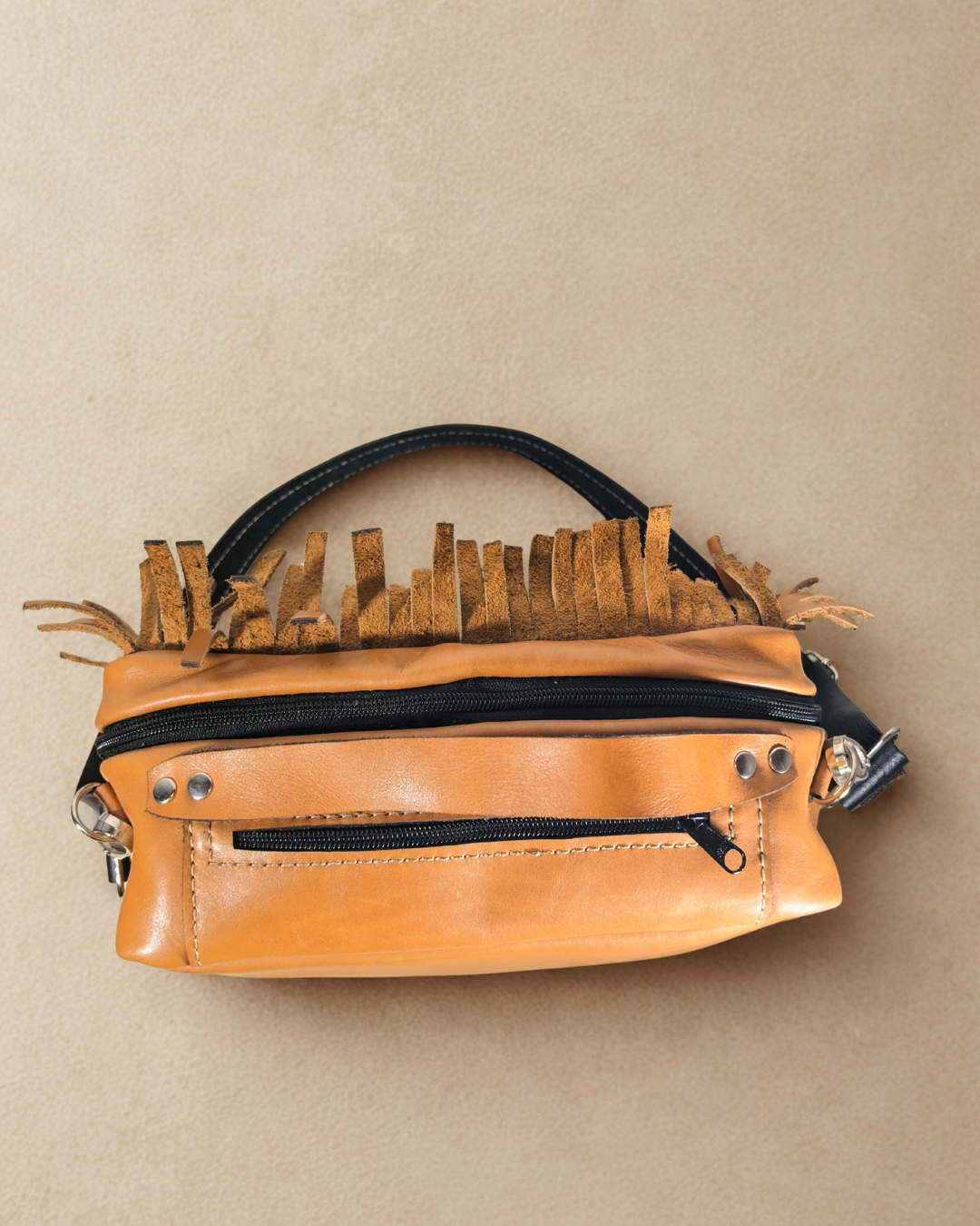 Leather Lion Lunch Bag